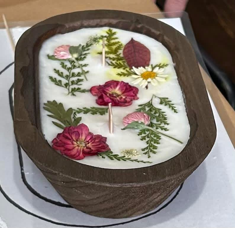 Pressed Flower DIY Candle Making