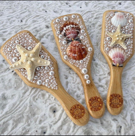 Bedazzled Hair Brushes and Clips
